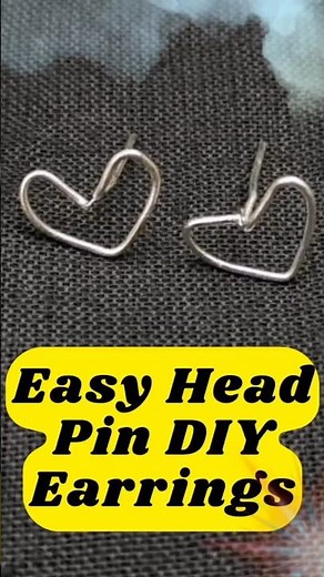 Cute #Earrings for Girls ✨ | Easy DIY with Head Pins | Simple #JewelleryMaking #DiyEarrings