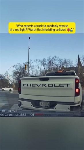 Pickup Truck REVERSES Into Dashcam Car! 💥😠 #dashcam #automobile #closecall