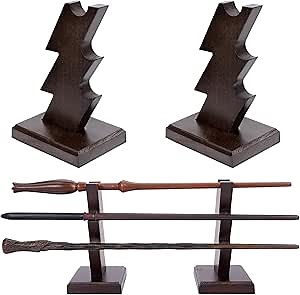 Wizard Wand Stand Display Wooden Magic Wand Holder for Collections Table Display 3 Tiered