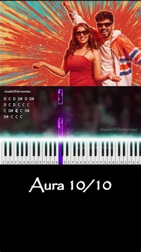 Aura 10/10 Keyboard Cover | Piano Notes | Meesaya Murukku 2 | Hiphop Tamizha | Fernandez 2