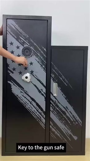 Kaer 7-8 Gun Safe 🔒 Fast access, tough protection! Store your rifles and pistols safely with a heavy-duty metal cabinet bonus pistol pouches. #GunSafe #HomeSecurity #KaerWorld