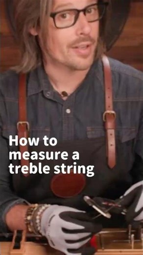 How to measure a treble string! #pianotechnician #pianostring