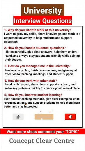 Top 5 University Interview Questions and Answers