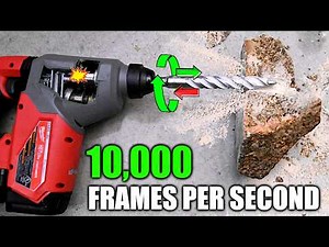 How Drilling Thru Concrete Works @ 10,000 FPS