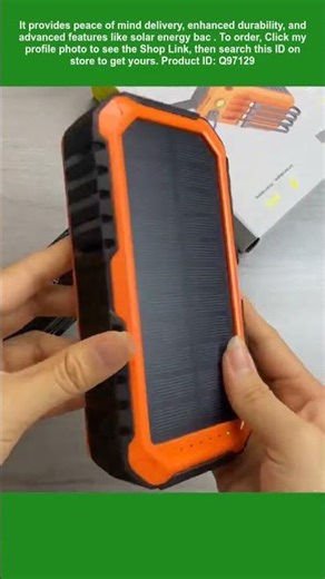 Portable solar power bank for outdoor use.
