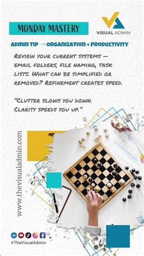 Monday Mastery 🗂️ → Admin Sharpness (Clarity + Ease)