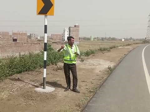 placement of Chevron sign board/ Road Safety/ Chevron Sign