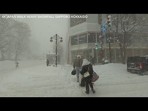 4K Japan Walk World’s Snowiest Major City is BURIED!Record Snow in Sapporo Hokkaido