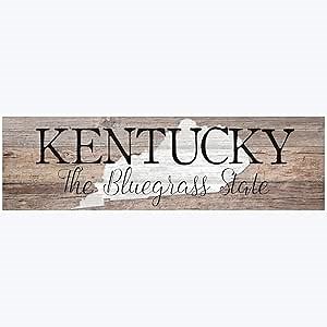 Young's Inc Wood Kentucky Wall Sign - The Bluegrass State - 36'' x 11''