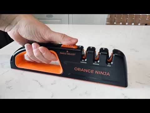 Orange Ninja 5 Precision Adjust Knife Sharpener Review | Sharpen Knives at Home