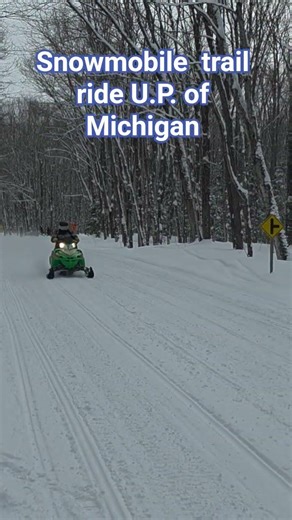 Michigan Snowmobile trail riding