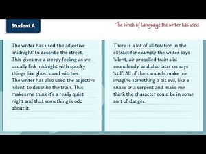 GCSEPod English Language AQA Paper 1, Question 2, Example Responses