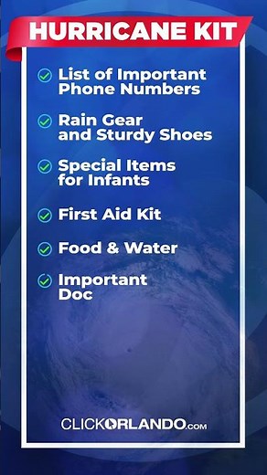 Quick Hurricane Kit Checklist