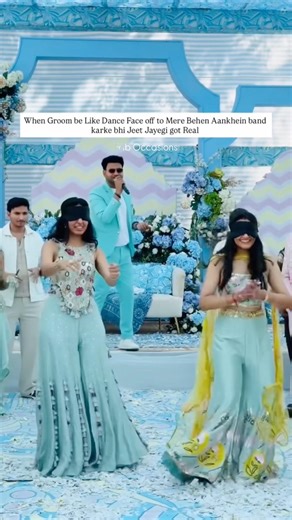 Blindfold Dance Face-off between Bride Sister and Groom Sister | Shararat | Sangeet Dance #shorts