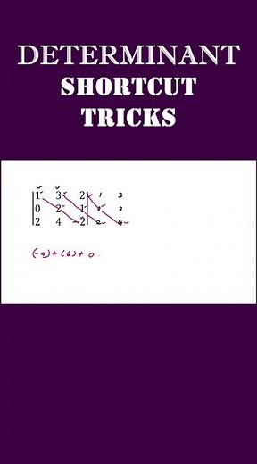 Determinant of Matrix Shortcut Tricks | Determinant of 3x3 Matrix Shortcut Method