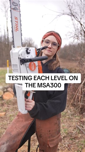 What do you think of the results?? #chainsaw #msa300 #battery #stihl #chainsawjenna #batterychainsaw #battery