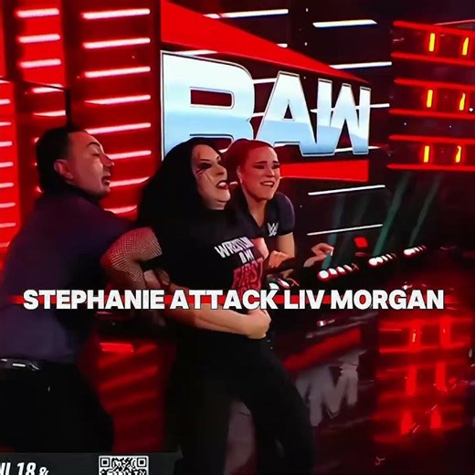 Stephanie Attack Liv Morgan 🔥☠️#wwe#shorts