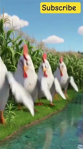 cute chicken dance #cute #funny #birds #duck #chickendance #shortsfeed