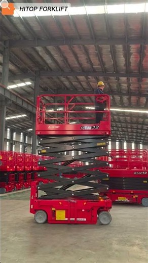 Reach 12m Safely! HITOP Self-Propelled Electric Scissor Lift for High-Altitude Work