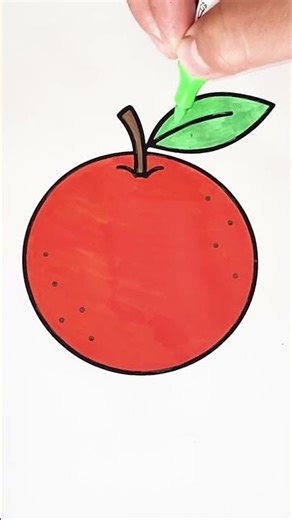 Apple | Coloring Pages for Kids 🍎🎨🌈