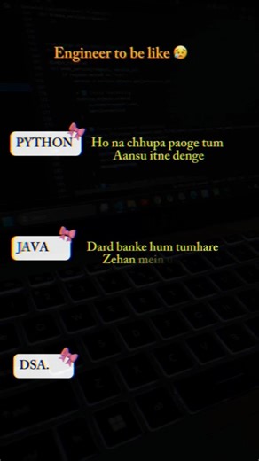 engineer to be like 🥲 | coding aur vo bhi python,java,dsa 🥲 #coding #python #java #dsa #programmer