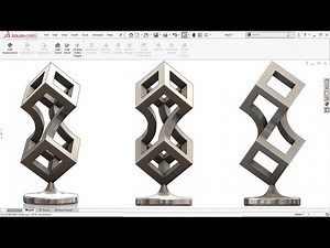 Master SOLIDWORKS 2024 Design a Stunning 'Connected Cube Trophy' and Unlock Your 3D Potential!
