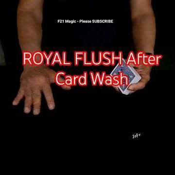 F21 Magic Trick 4723 - ROYAL FLUSH Revealed After Card Wash #shorts #magic