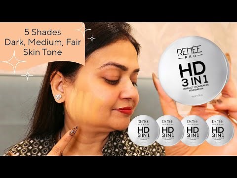 How to Choose Your Shade? Renee 3-in-1 Compact concealer foundation (5 Shades Tested on Indian Skin)