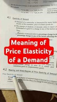 Meaning of Price Elasticity of Demand #economics #microeconomics #ugc #reels #youtube #ugcnet