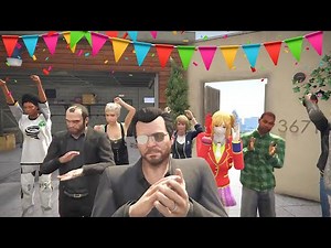 GTA 5 - Franklin Birthday Party With Michael And Trevor! (Rockstar Editor)