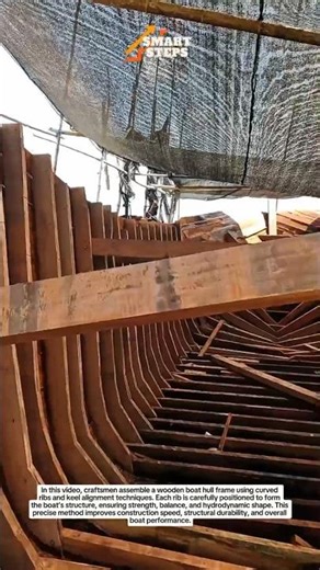 Smart Wooden Boat Frame Construction | Precision Shipbuilding Technique