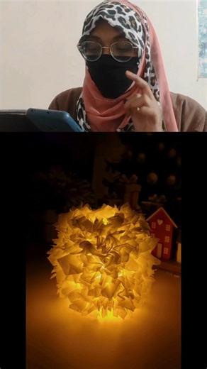 DIY Tissue Paper Light Decor 💡✨ | Easy Aesthetic Room Decor #shorts#shortsfeed#reezavlog