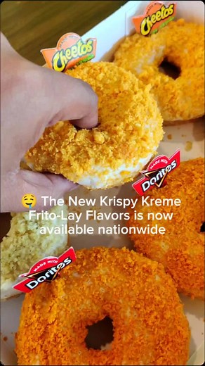 🤤 The New Krispy Kreme Frito-Lay Flavors is now available nationwide Doughnuts? Snacks? Why choose when you can have both? Introducing the sweet x savory take on your fave, the Cheese-filled Dough-Snacks made with Frito Lay! 🧀 White Choco 'n Cheetos Cheddar Jalapeño 🧀 White Choco 'n Ruffles Sour Cream & Onion 🧀 White Choco 'n Doritos Nacho Cheese starting at P70 on April 12 onwards in stores nationwide via dine-in, take-out, Curbside® and in-store pick-up, drive thru, or through our delivery