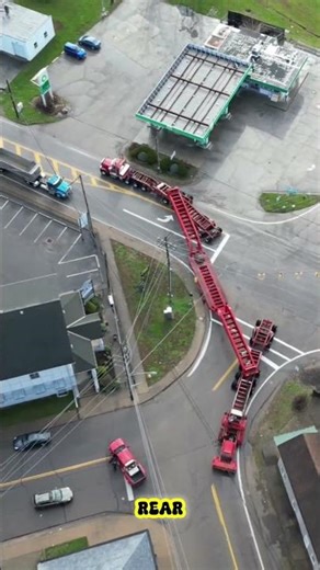 Oversized Load Making Impossible Turn | Heavy Haul Truck Precision Driving #truck #automobile