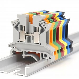 [Hot Item] UK-2.5b DIN Rail Wire Terminal Block 500V 32A 2.5 Square mm Universal Connector Brass Safety Ground Terminal Block Power
