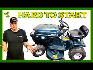 Hard To Start Lawn Tractor - Easy Fix!