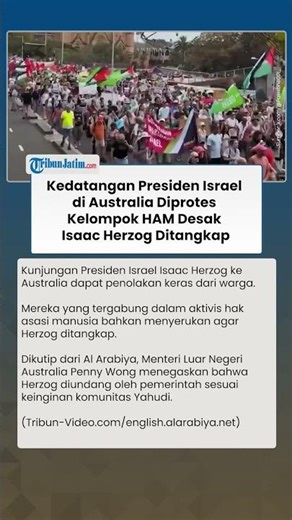 Kedatangan Presiden Israel di Australia Diprotes, Kelompok HAM Desak Isaac Herzog Ditangkap