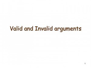 Valid and Invalid arguments - SlideServe