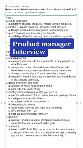 For your next product manager interview, spend time structuring your answer before stsrt speaking. Level set with your interviewer by sharing your steps. PM interviews can be intimidating which is why we need practice! Check my bio to get access to exponent with all the question bank. #interview #job #productmanager #consulting #productmanagement #techtok #tech #college