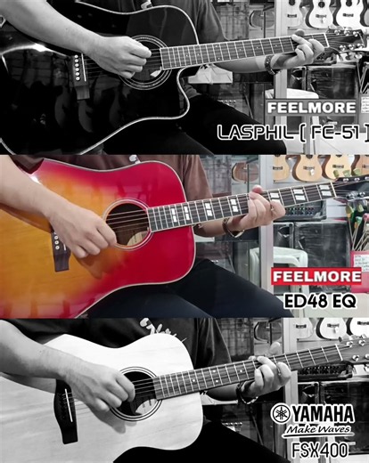 ( PART 2 ) ACOUSTIC GUITAR SOUND COMPARISON ( FEELMORE & YAMAHA GUITARS ) FEAT IRIS ❤️🎸🎶✅