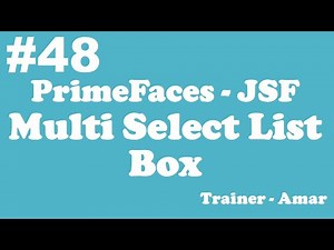 PrimeFaces - JSF Tutorial || MultiSelectListBox in PrimeFaces using Netbeans IDE || Part-48