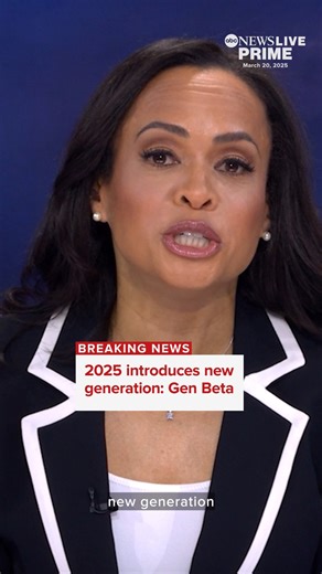 2025 brings in Generation Beta, the first generation to be "raised by digital natives," social researcher Mark McCrindle explains. "AI will trasnform everything for this generation," he adds. | ABC News Live