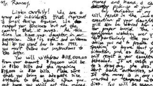 America’s most infamous ransom notes