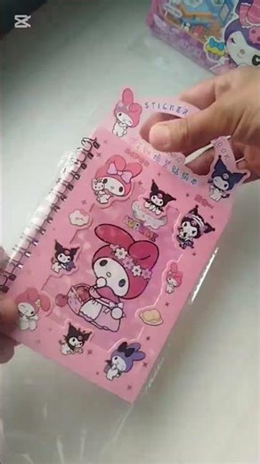 DIY Kuromi Journal in 5 EASY Steps!#shorts #kuromi#diy#journal#craft#papercraft #sticker #sticker