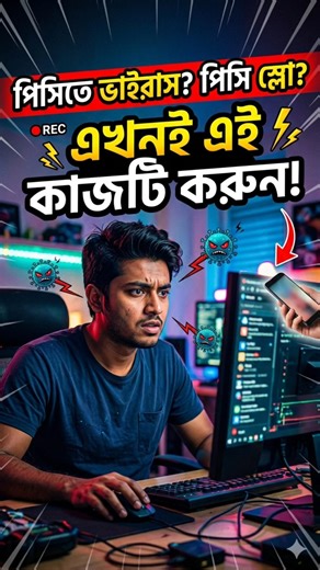 Speed ​​up your PC very easily 😱 Speed ​​up your slow PC easily.. #pctricks #techtipsbangla #tech...