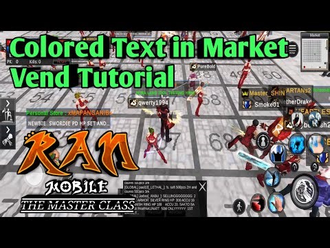 Colored Text In a Market Vend Tutorial | Ran Mobile: The Master Class | Lagyan ng Kulay ang Vend