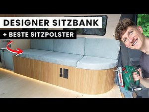 Build your own designer bench with curves - Furniture construction in a DIY campervan