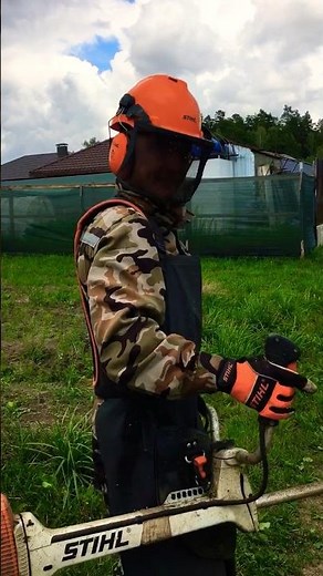 Grass cutting with Stihl FS 450 trimmer | Покос травы триммером Штиль ФС 450 👍