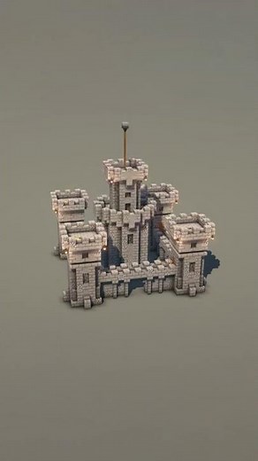 How to Build a Medieval Castle in Minecraft #short