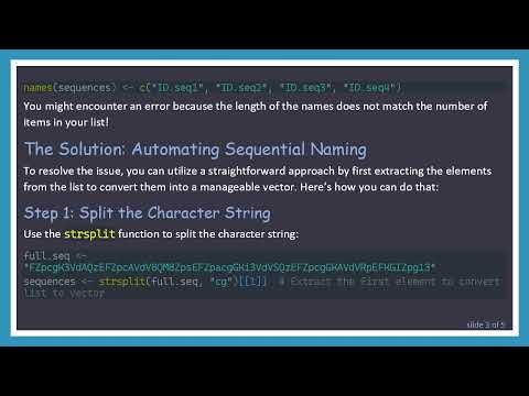 How to Assign Sequential Names to List Items in R